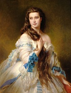 Porträt von Madame Rimsky-Korsakov (1833-78) geb. Varvara Dmitrievna Mergassov, 1864